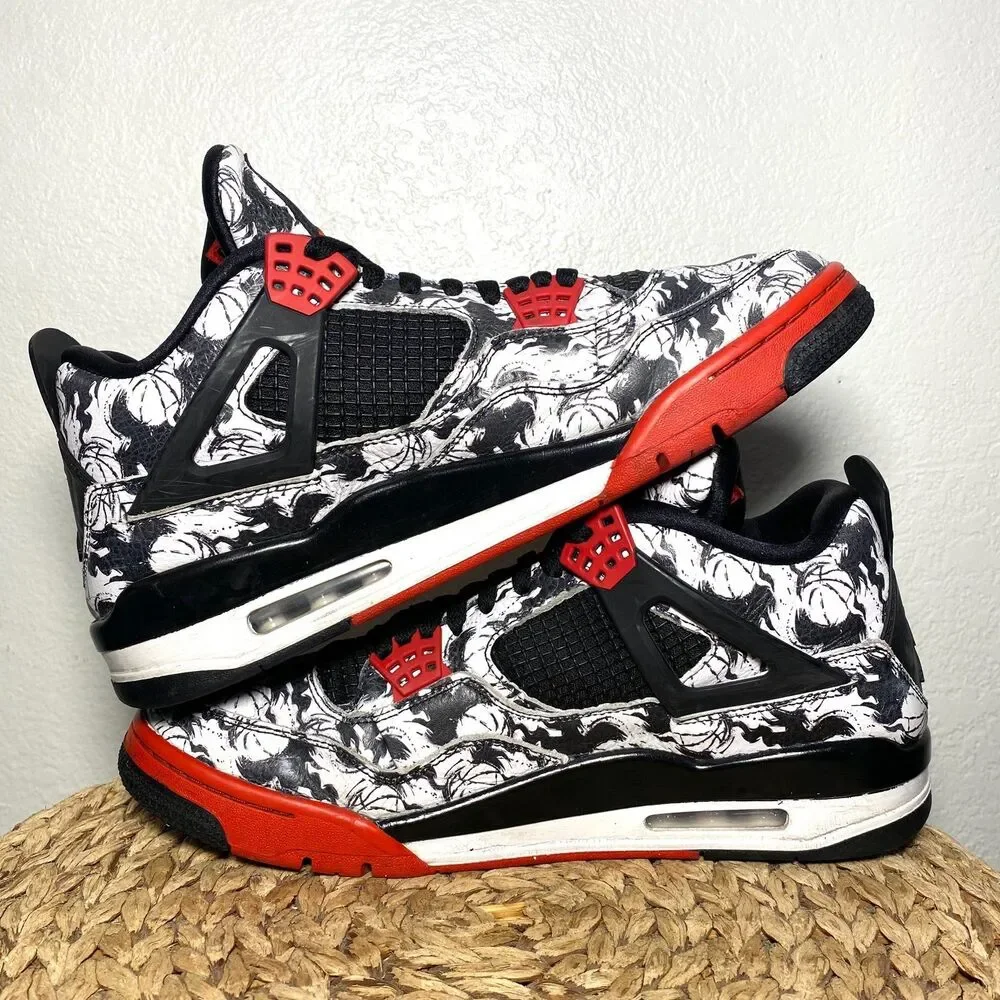 Jordan 4 tattoo red black